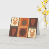 Abstrakte afrikanische Stammeskunst Karte (Gelbe Blume)