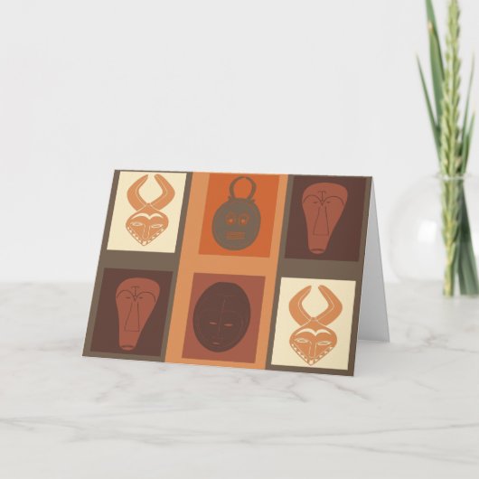 Abstrakte afrikanische Stammeskunst Karte (Vorderseite)