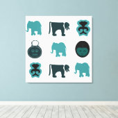 Abstrakte afrikanische Stammeskunst Leinwanddruck (Insitu (Holzboden))