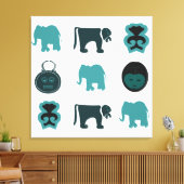 Abstrakte afrikanische Stammeskunst Leinwanddruck (Insitu (Wohnzimmer))