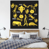 Abstrakte afrikanische Stammeskunst Leinwanddruck (Insitu (Schlafzimmer))