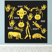 Abstrakte afrikanische Stammeskunst Leinwanddruck (Insitu (Holzboden))