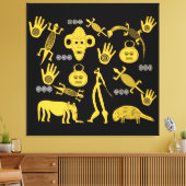 Abstrakte afrikanische Stammeskunst Leinwanddruck (Insitu (Wohnzimmer))