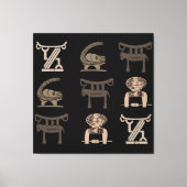 Abstrakte afrikanische Stammeskunst Leinwanddruck (Vorderseite)