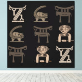 Abstrakte afrikanische Stammeskunst Leinwanddruck (Insitu (Holzboden))