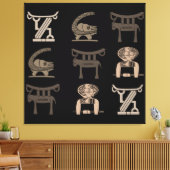 Abstrakte afrikanische Stammeskunst Leinwanddruck (Insitu (Wohnzimmer))
