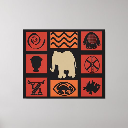 Abstrakte afrikanische Stammeskunst Leinwanddruck (Vorderseite)