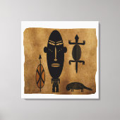 Abstrakte afrikanische Stammeskunst Leinwanddruck (Vorderseite)