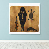 Abstrakte afrikanische Stammeskunst Leinwanddruck (Insitu (Holzboden))