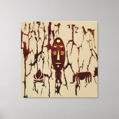 Abstrakte afrikanische Stammeskunst Leinwanddruck (Vorderseite)