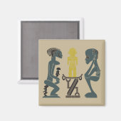 Abstrakte afrikanische Stammeskunst Magnet (Vorderseite/Rückseite)