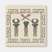 Abstrakte afrikanische Stammeskunst Magnet (Vorne)