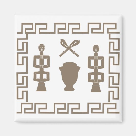 Abstrakte afrikanische Stammeskunst Magnet (Vorne)