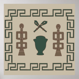 Abstrakte afrikanische Stammeskunst Poster