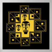 Abstrakte afrikanische Stammeskunst Poster (Vorne)