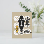 Abstrakte afrikanische Stammeskunst Postkarte (Stehend Vorderseite)