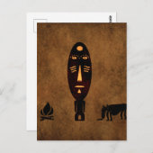 Abstrakte afrikanische Stammeskunst Postkarte (Vorne/Hinten)