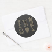 Abstrakte afrikanische Stammeskunst Runder Aufkleber (Umschlag)