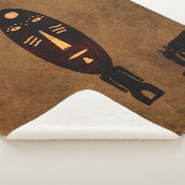Abstrakte afrikanische Stammeskunst Sherpadecke (3/4)