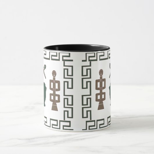 Abstrakte afrikanische Stammeskunst Tasse (Zentrum)