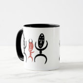 Abstrakte afrikanische Stammeskunst Tasse (Vorderseite Links)