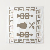 Abstrakte afrikanische Stammeskunst Wandteppich (Vorderseite (Horizontal))