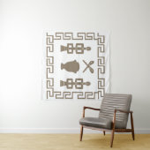 Abstrakte afrikanische Stammeskunst Wandteppich (Beispiel (Horizontal))