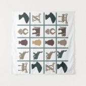 Abstrakte afrikanische Stammeskunst Wandteppich (Vorderseite (Horizontal))