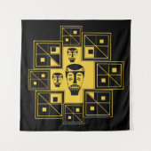 Abstrakte afrikanische Stammeskunst Wandteppich (Vorderseite)