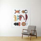 Abstrakte afrikanische Stammeskunst Wandteppich (Beispiel (Horizontal))