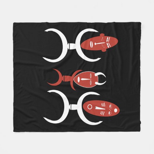 Abstrakte afrikanische Stammesvölker Fleecedecke (Vorderseite (Horizontal))