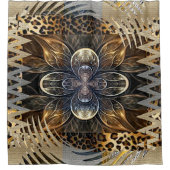 Abstrakte afrikanische Wildblume  Duschvorhang (Vorderseite)