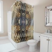 Abstrakte Afrikanische Wilde Blume Duschvorhang (Beispiel)