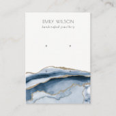 Abstrakte Agate Navy Gold 2 Stuhlvorführung Visitenkarte (Vorderseite)