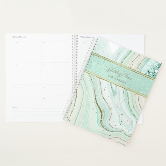 Abstrakte Agate Wedding Mint ID827 Planner Planer (Anzeige)