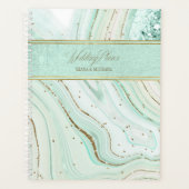 Abstrakte Agate Wedding Mint ID827 Planner Planer (Vorderseite)