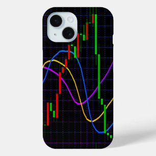 Abstrakte Aktienmarktleuchterkerzen-Chart auf Schw Case-Mate iPhone Hülle