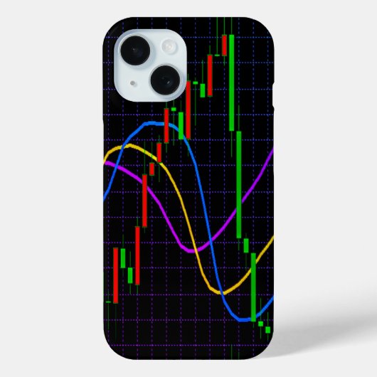 Abstrakte Aktienmarktleuchterkerzen-Chart auf Schw Case-Mate iPhone Hülle (Rückseite)