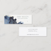 Abstrakte Alcohol Tinte Gold Navy Earring Display Mini Visitenkarte (Vorne/Hinten)