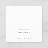 Abstrakte Alcohol Tinte Gold Navy Earring Display Quadratische Visitenkarte (Rückseite)