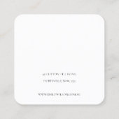 Abstrakte Alcohol Tinte Gold Navy Earring Display Quadratische Visitenkarte (Rückseite)