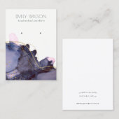 Abstrakte Alcohol Tinte Gold Navy Earring Display Visitenkarte (Vorne/Hinten)