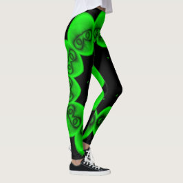 Abstrakte Alien "Circle Bright Green" Leggings