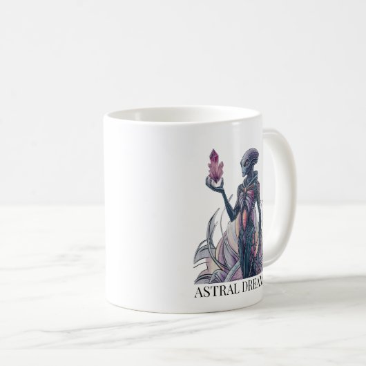 Abstrakte Alien Kaffeetasse (VorderseiteRechts)