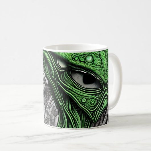 Abstrakte Alien Kaffeetasse (VorderseiteRechts)