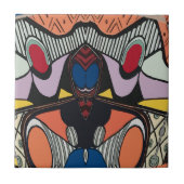 Abstrakte Alien Spanisch Tile Fliese (Vorderseite)