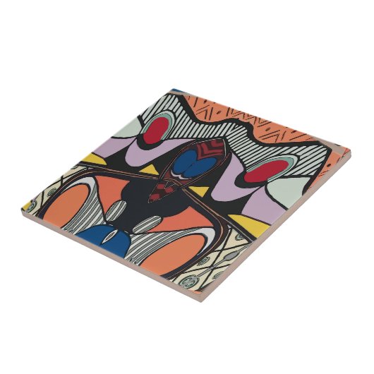 Abstrakte Alien Spanisch Tile Fliese (Seite)