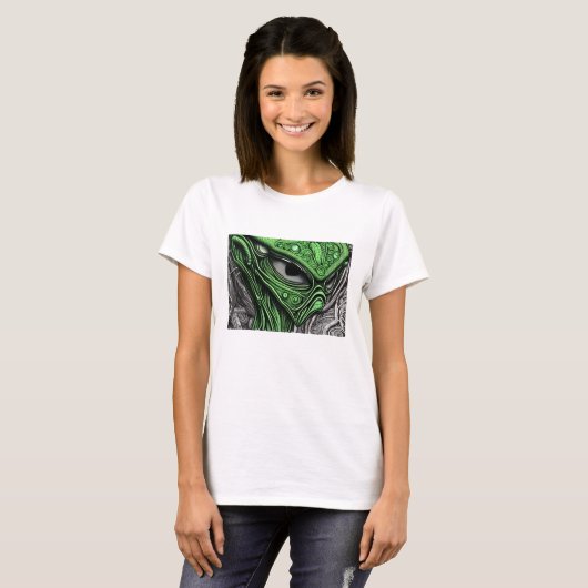 Abstrakte Alien T-Shirt (Vorne ganz)