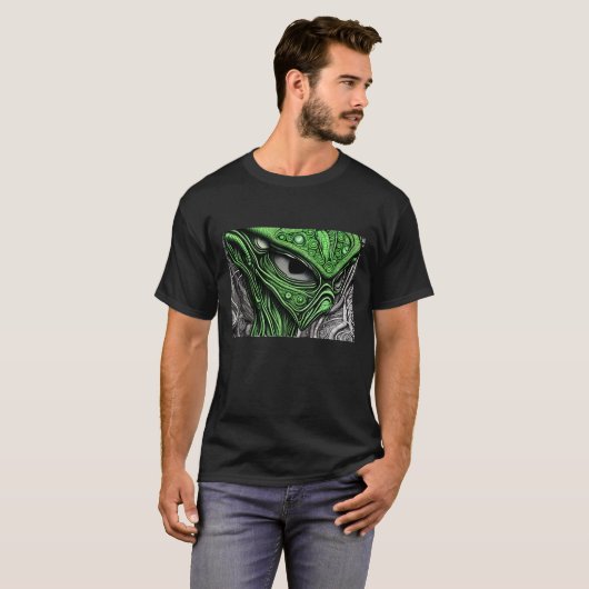 Abstrakte Alien T-Shirt (Vorne ganz)