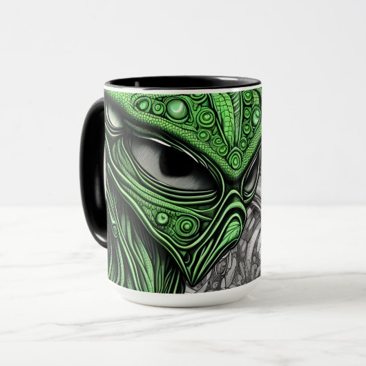 Abstrakte Alien Tasse (Vorderseite Links)